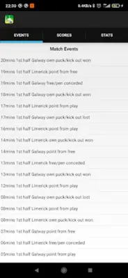 gaa scores stats lite android App screenshot 0